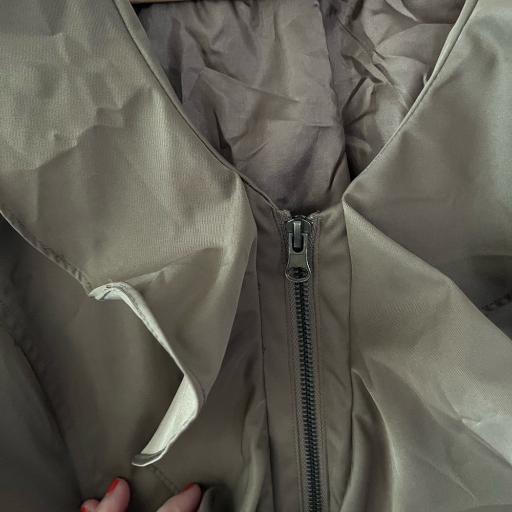 Cynthia Rowley Brown Ruffle Trench Coat - Picture 4 of 6